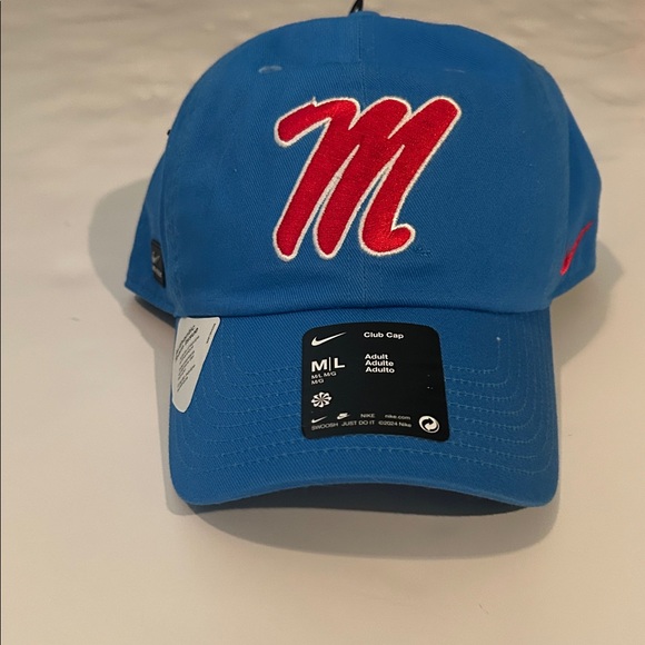 Nike Blue Cap with Red M Emblem - Picture 1 of 8